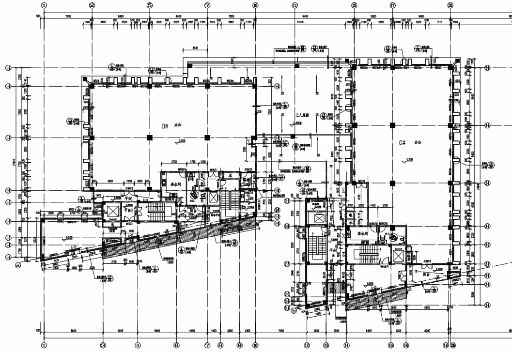 安徽省寧波某6層綜合辦公樓建筑施工圖