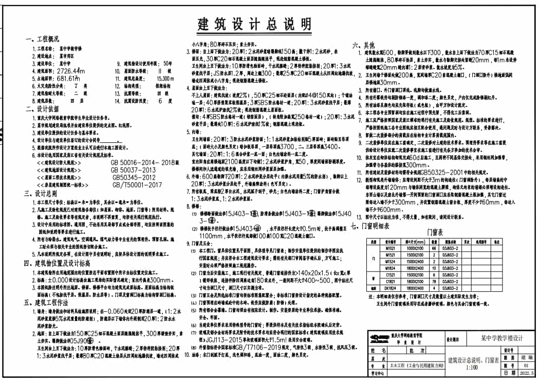 建筑設計總說明